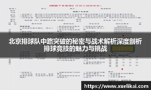 北京排球队中路突破的秘密与战术解析深度剖析排球竞技的魅力与挑战